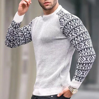 Herren Strickpullover Grafisches Muster Trendy Style