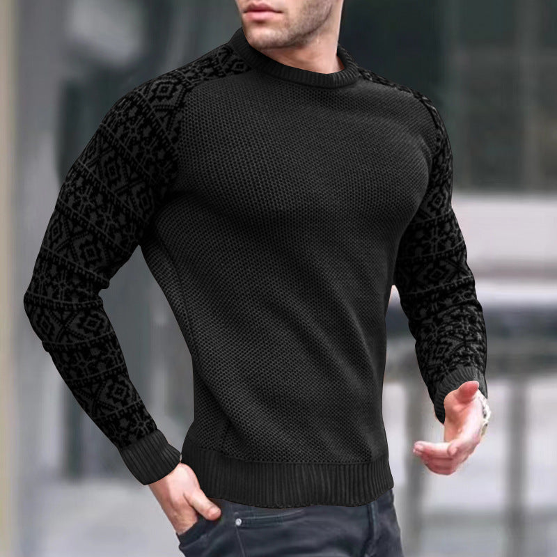 Herren Strickpullover Grafisches Muster Trendy Style