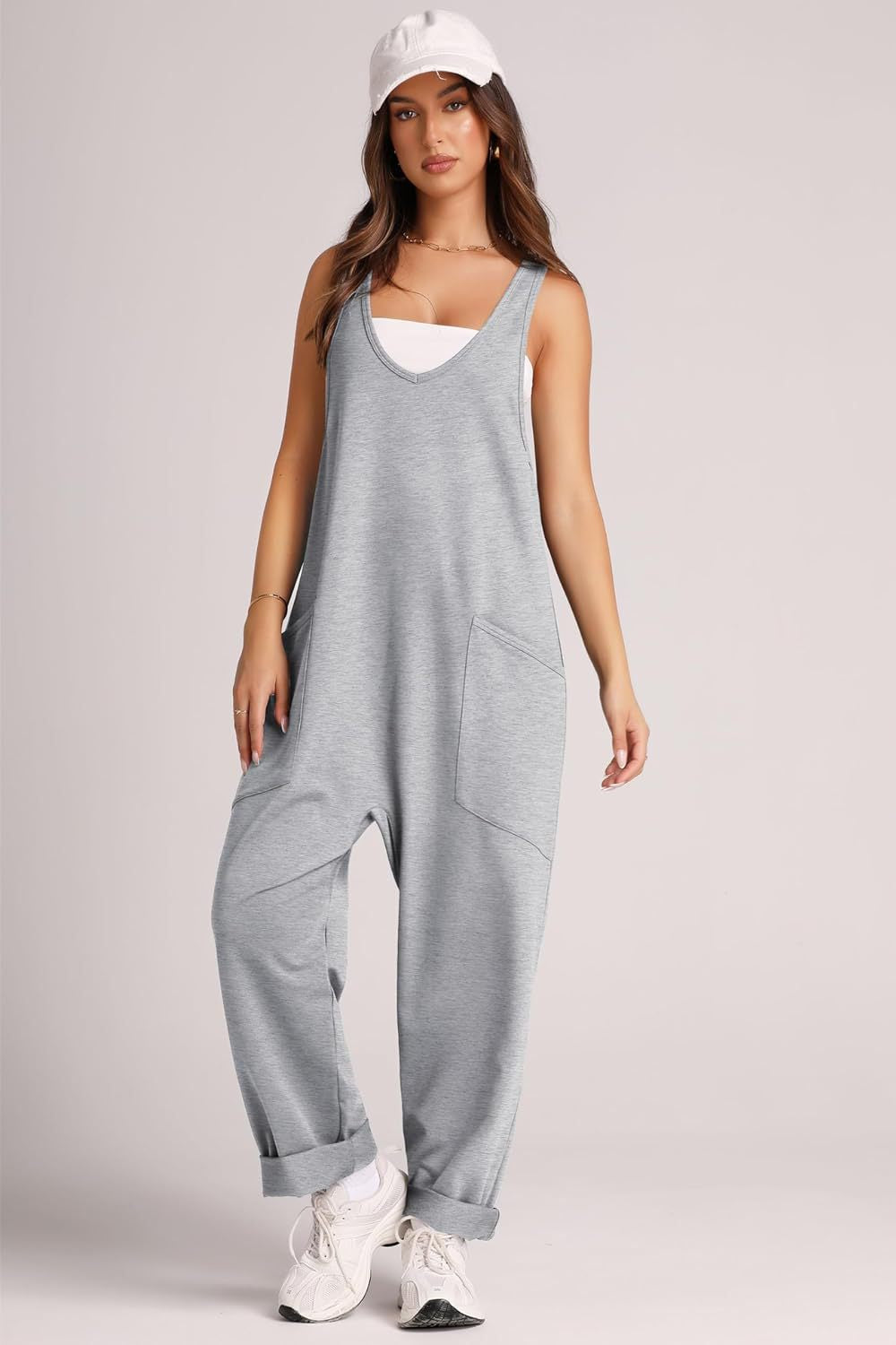 Damen Jumpsuit Comfort mit großen Taschen und Stretchstoff