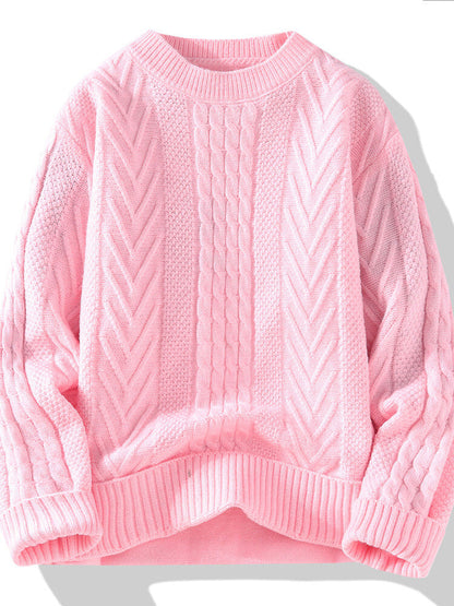 Herren Strickpullover Modern Rippmuster Elegantes Design