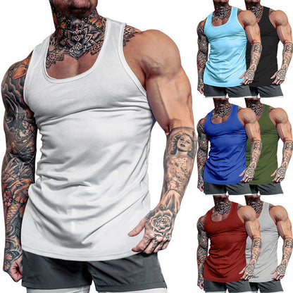 Herren Sport Tanktop Atmungsaktiv Leicht Baumwolle - IdealeKleiden