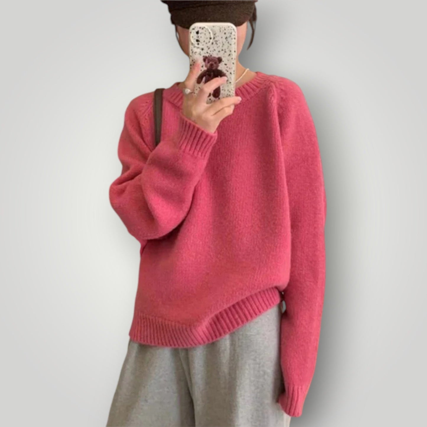 Damen Oversized Pullover Weich und Warm