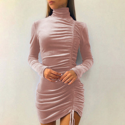Elegantes Frauenkleid Samt Optik