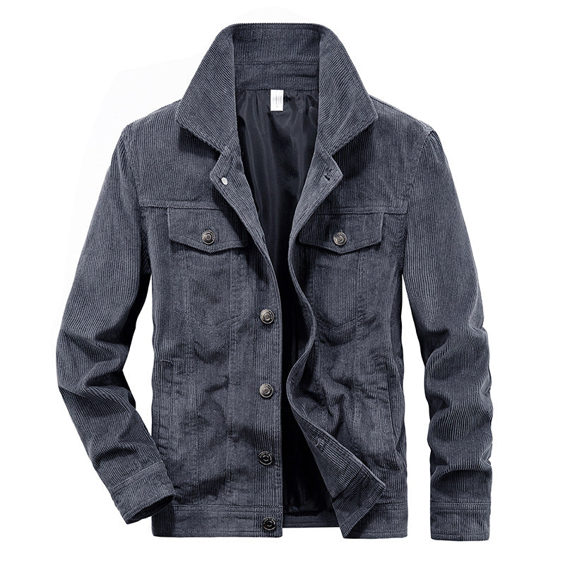 Herren Cordjacke Modern Grüne Corduroy