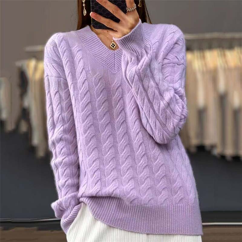 Stylische Pullover mit Zopfdesign
