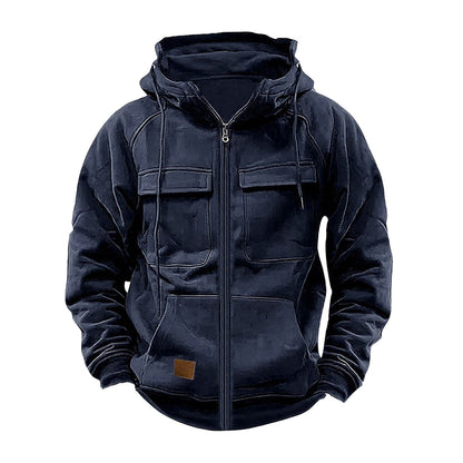 Herren Kapuzenjacke Funktionell Mit Großen Taschen