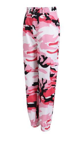 Damen Cargohose Camo-Style Praktisch Elastisch