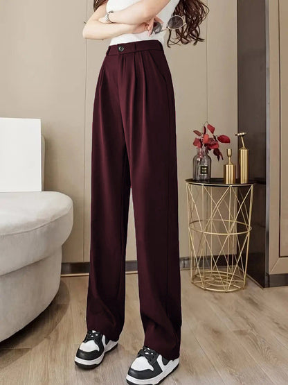 Damenweite Hochbundhose Bequem Elegant