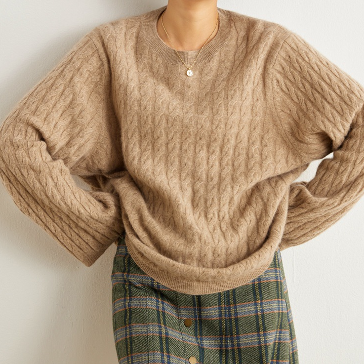 Luxus Pullover Cashmere Weich Gesamte