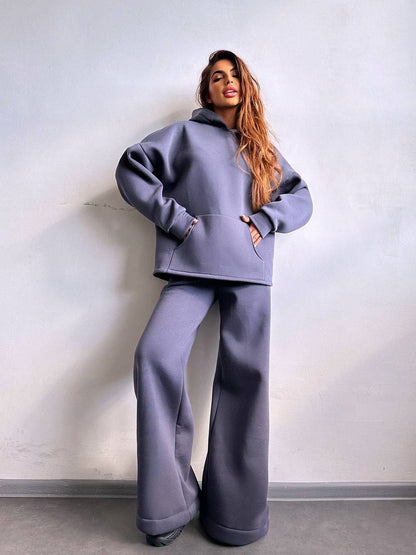 Damen Hoodie Oversized & Weite Jogginghose Set
