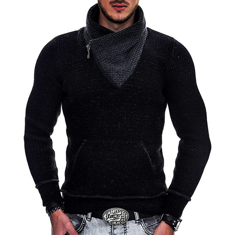 Herren Kapuzenpullover Langarm Asymmetrisch Struktur