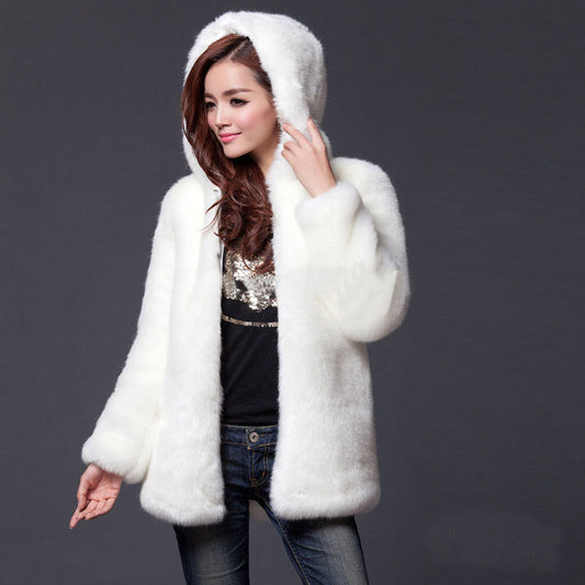 Damen Kunstpelzjacke Chic Eleganz - IdealeKleiden