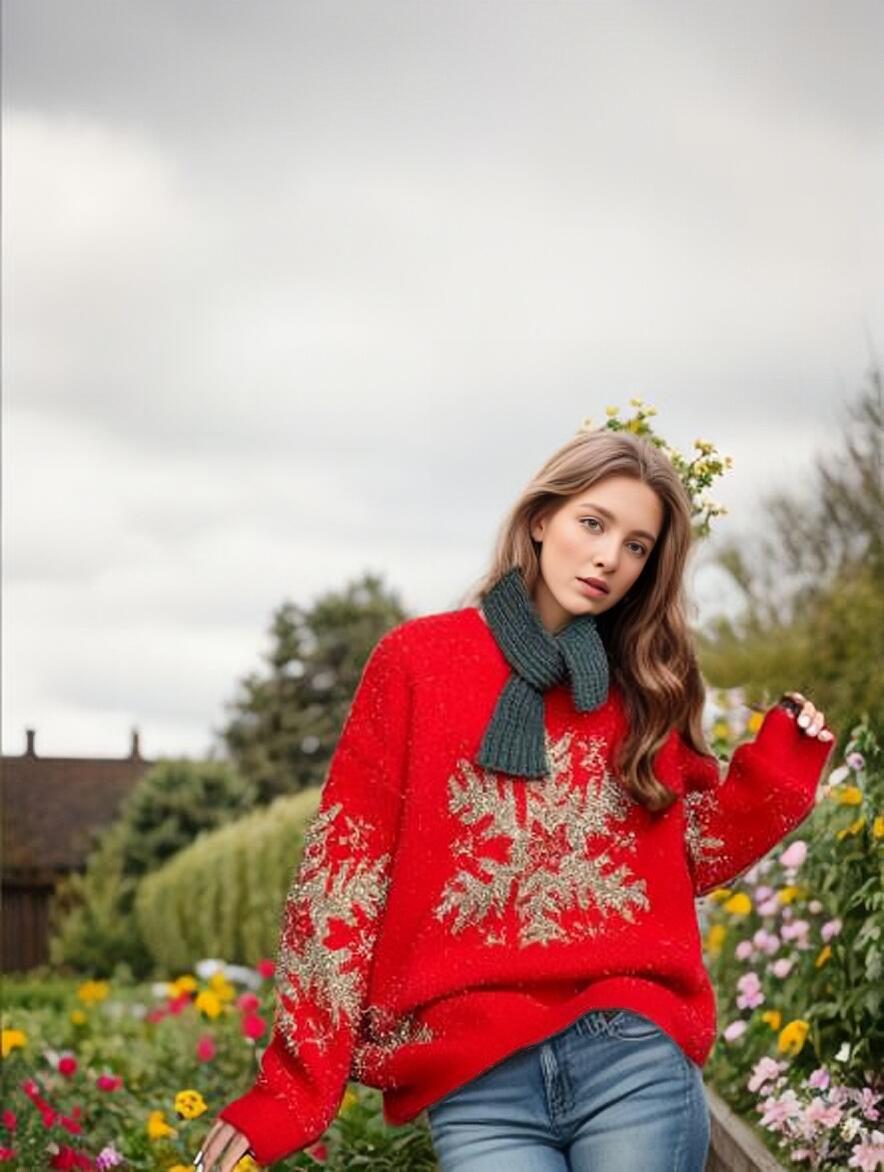 Damen Pullover Festlich Elegantes Design - IdealeKleiden