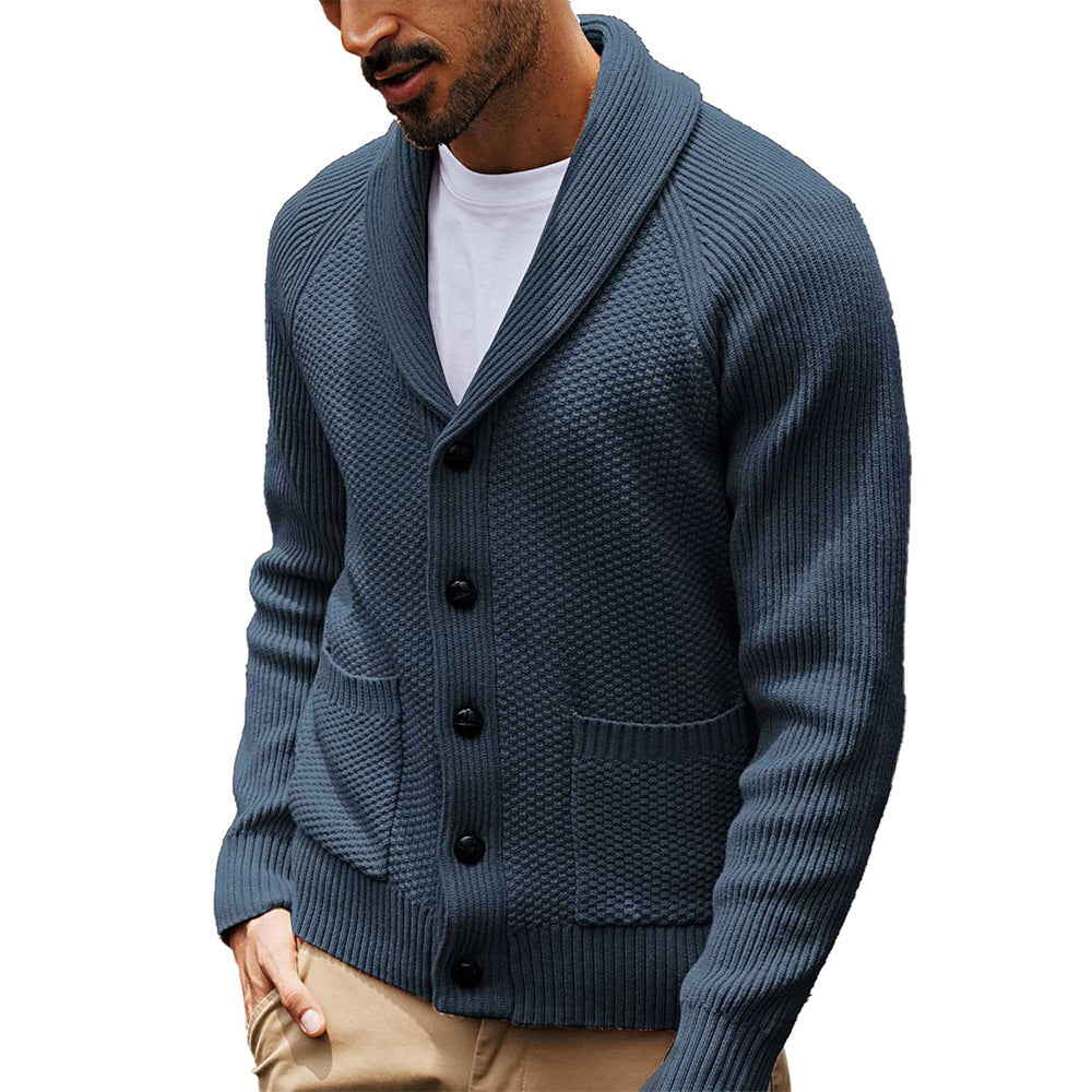 Herren Strickjacke Schalkragen Modern Stylish