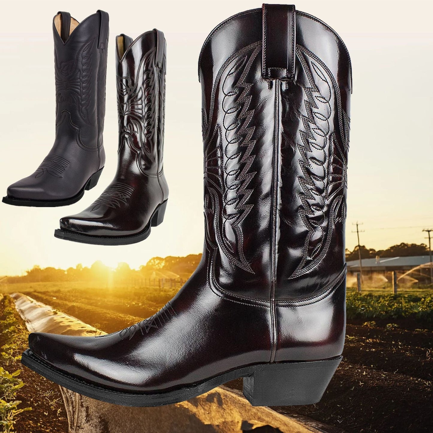 Robuste Reitstiefel Westernstil - IdealeKleiden