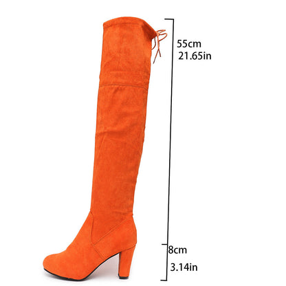 Damen Overknee Stiefel Elegant Hochhackig