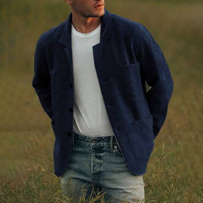 Herren Cardigan Bequem Stilvoll mit Taschen