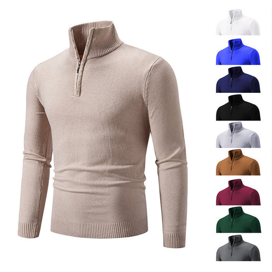 Herren Pullover Modern Kurz Reißverschluss - IdealeKleiden