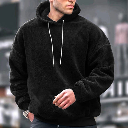 Herren Fleece Pullover Warm Kapuzenjacke