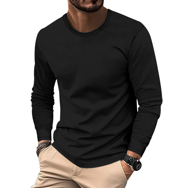 Herren Langarmshirt Modern Strukturiert