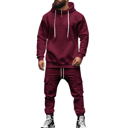 Herren Sportanzug Jogging Modern Reißverschluss Taschen