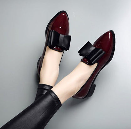 Damen-Elegante Ballerinas mit Schleifen-Design