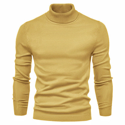 Herren Pullover Hochkragen Feinripp Optimaler Style