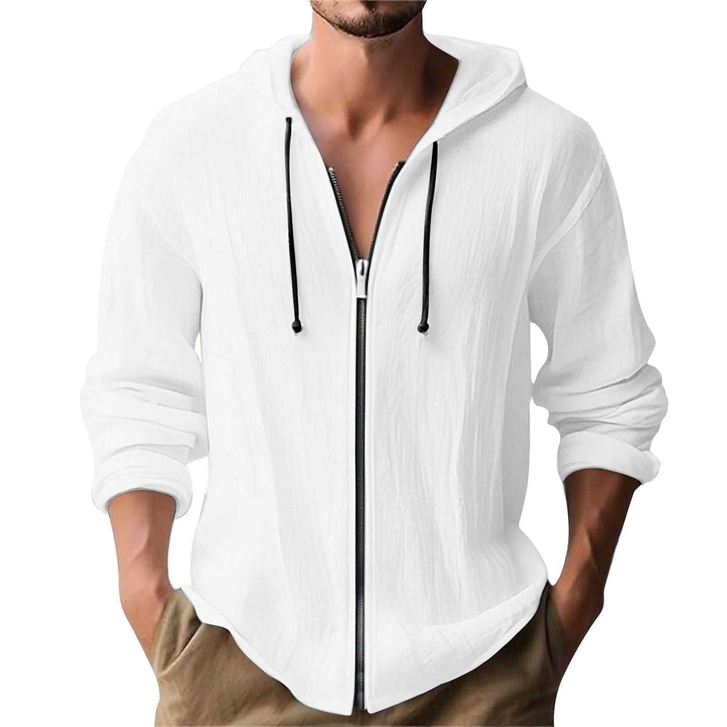 Herren Kapuzenjacke Modern Reißverschluss Style