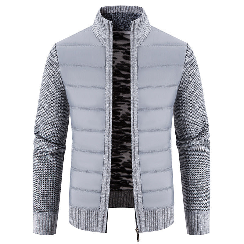 Herren Steppjacke Modern Strick Muster