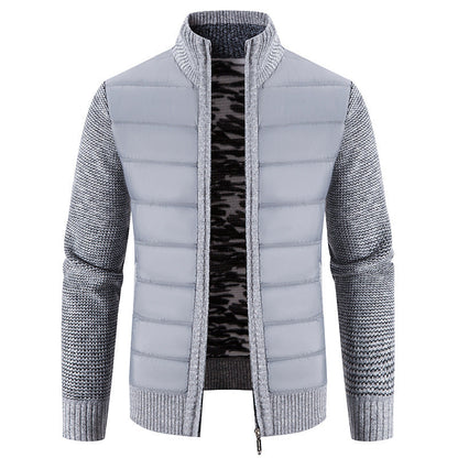 Herren Steppjacke Modern Strick Muster