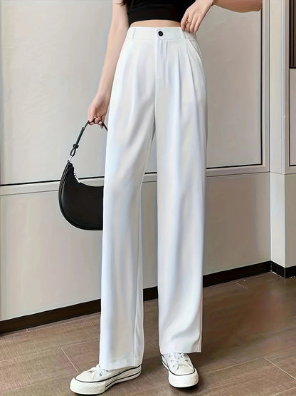 Damenweite Hochbundhose Bequem Elegant - IdealeKleiden