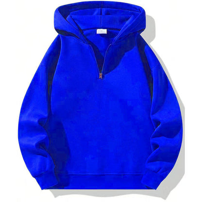 Herren Sportpullover Kapuze Halbzipper