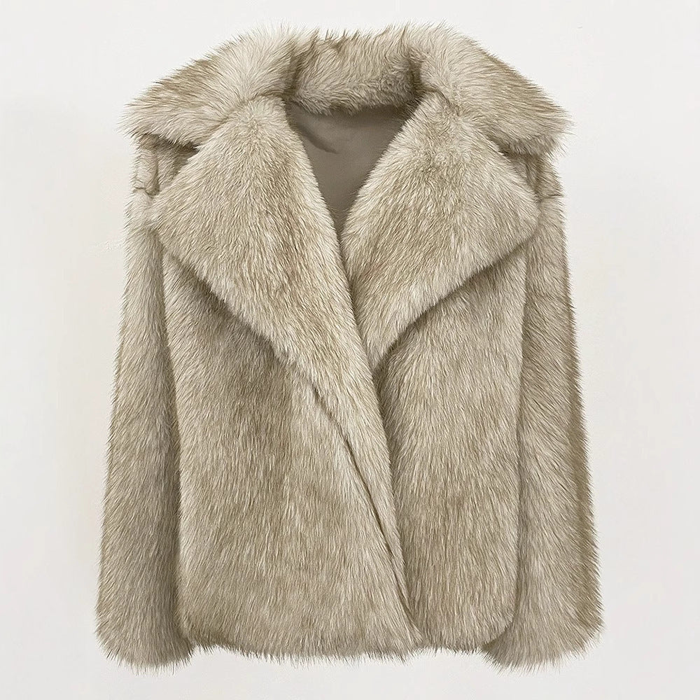 Damen Kunstpelz-Jacke Stylische Wintermode