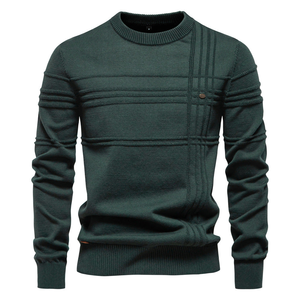Herren Strickpullover Modern Struktur Design Komfort Passform