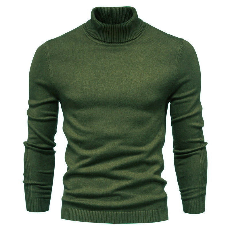 Herren Pullover Hochkragen Feinripp Optimaler Style