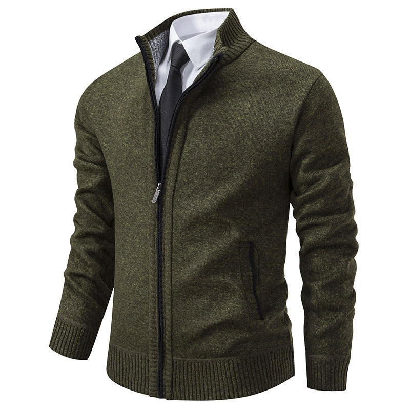 Herren Sportjacke Stehkragen Reißverschluss Modern
