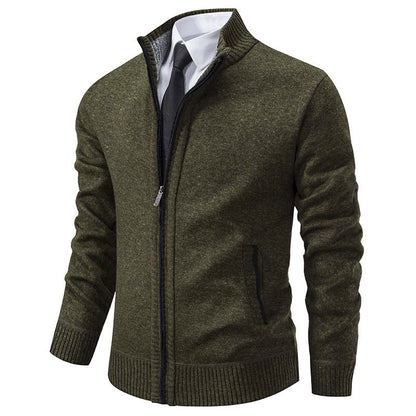 Herren Sportjacke Stehkragen Reißverschluss Modern