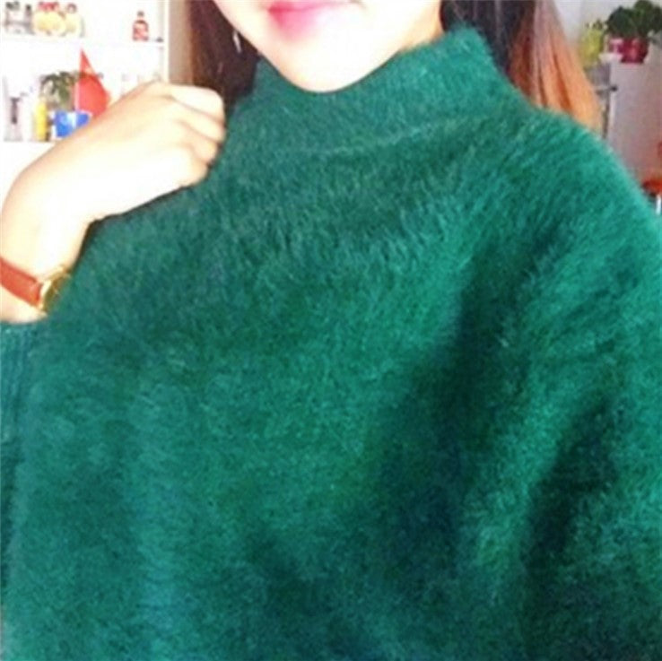 Damen Rollkragenpullover Weich Strukturiert