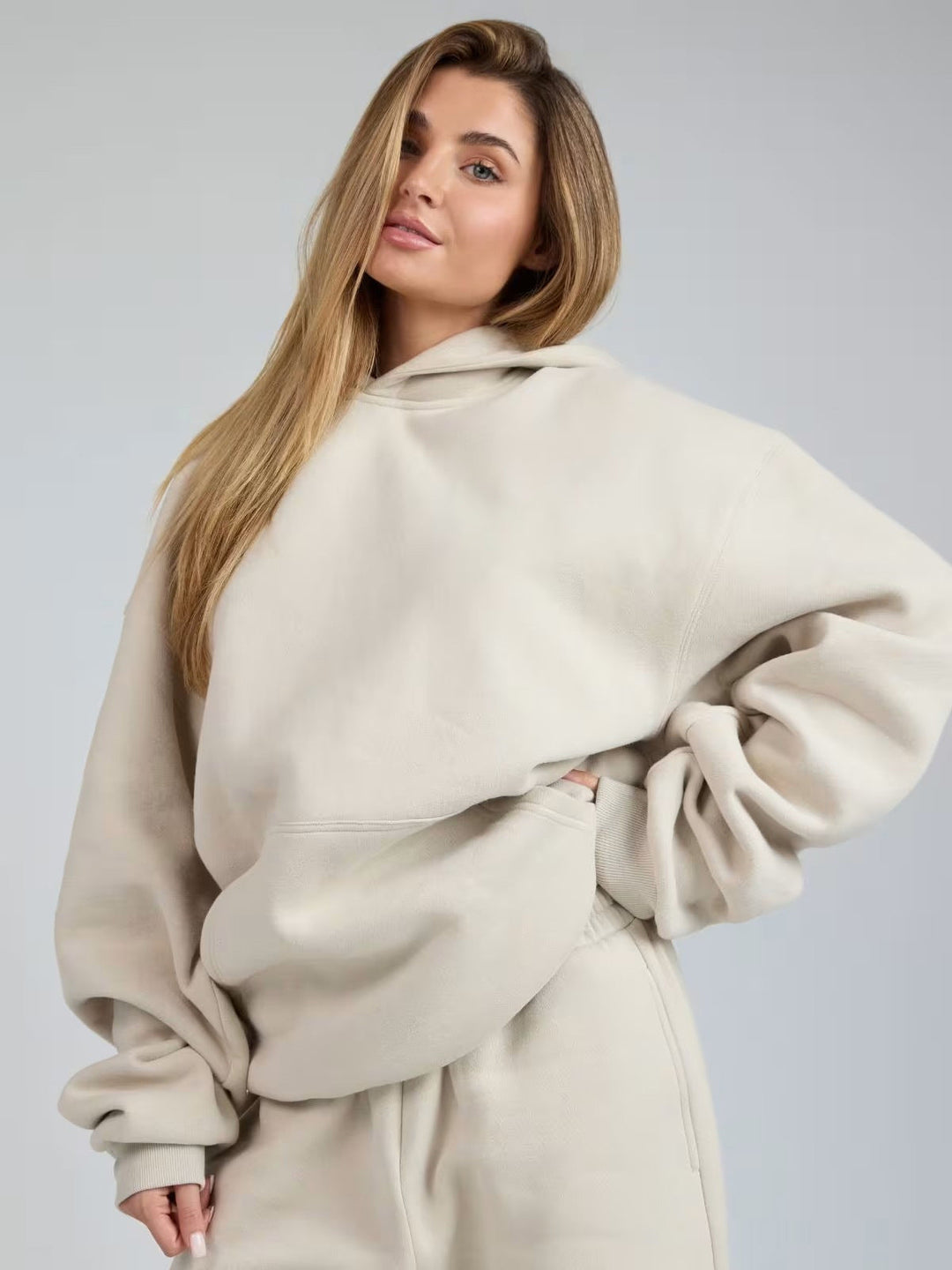 Damen Kapuzenpullover Lässig Oversized Känguru Tasche