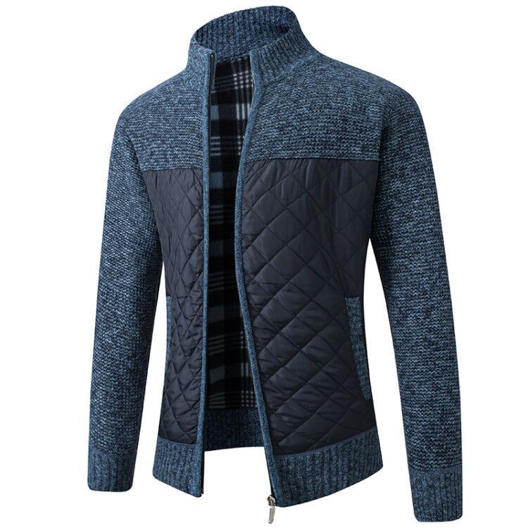 Herren Hybridjacke Modern Strukturiert