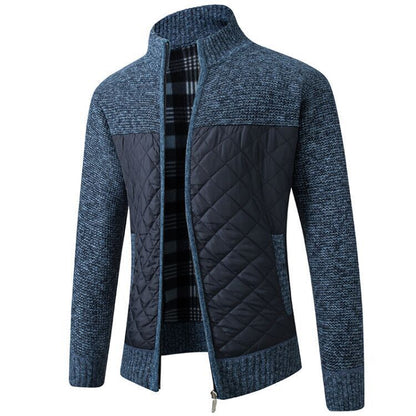 Herren Hybridjacke Modern Strukturiert