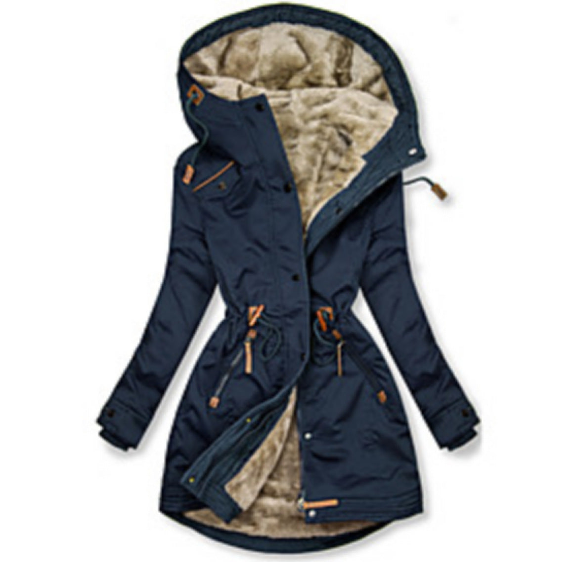 Damen Winterparka Warm Fleece Isoliert