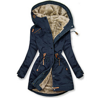 Damen Winterparka Warm Fleece Isoliert