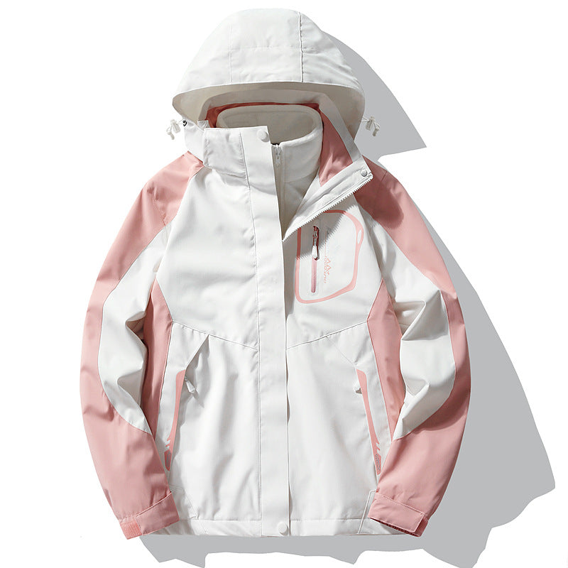 Wasserdichte Outdoor-Jacke mit abnehmbarem Fleece-Futter