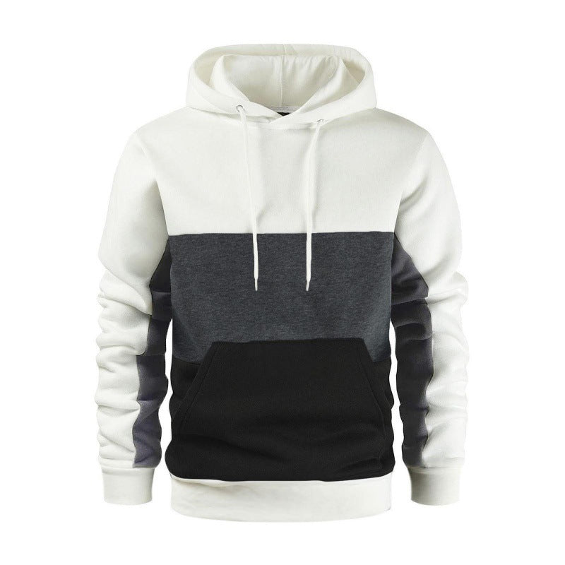 Männer Sportpullover Kapuze Kontrast Farben Trendy