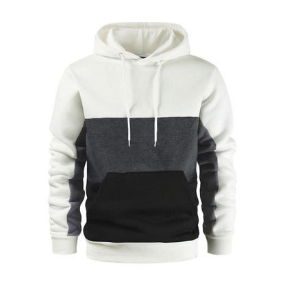 Männer Sportpullover Kapuze Kontrast Farben Trendy