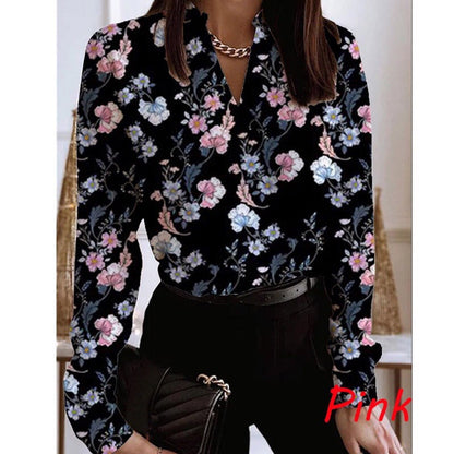 Damenbluse Floral Elegant Schmal