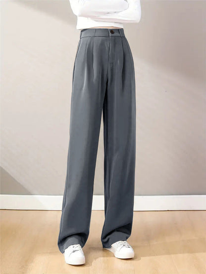 Damenweite Hochbundhose Bequem Elegant
