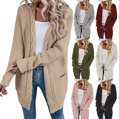 Damen Strickcardigan Großzügig Mit Taschen Elegantes Design - IdealeKleiden