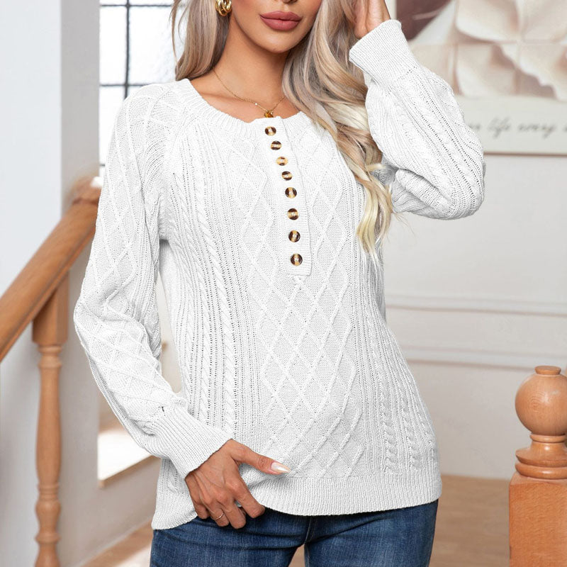 Weiche Pullover Damen Zopf Muster